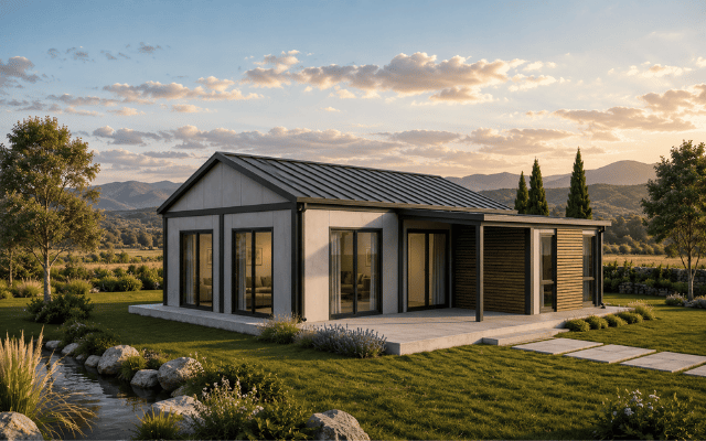 Prefabrik ev nedir? Yapım süreci, avantajları, dezavantajları, dayanıklılık ve betonarme evlerle farkları hakkında kapsamlı rehber.